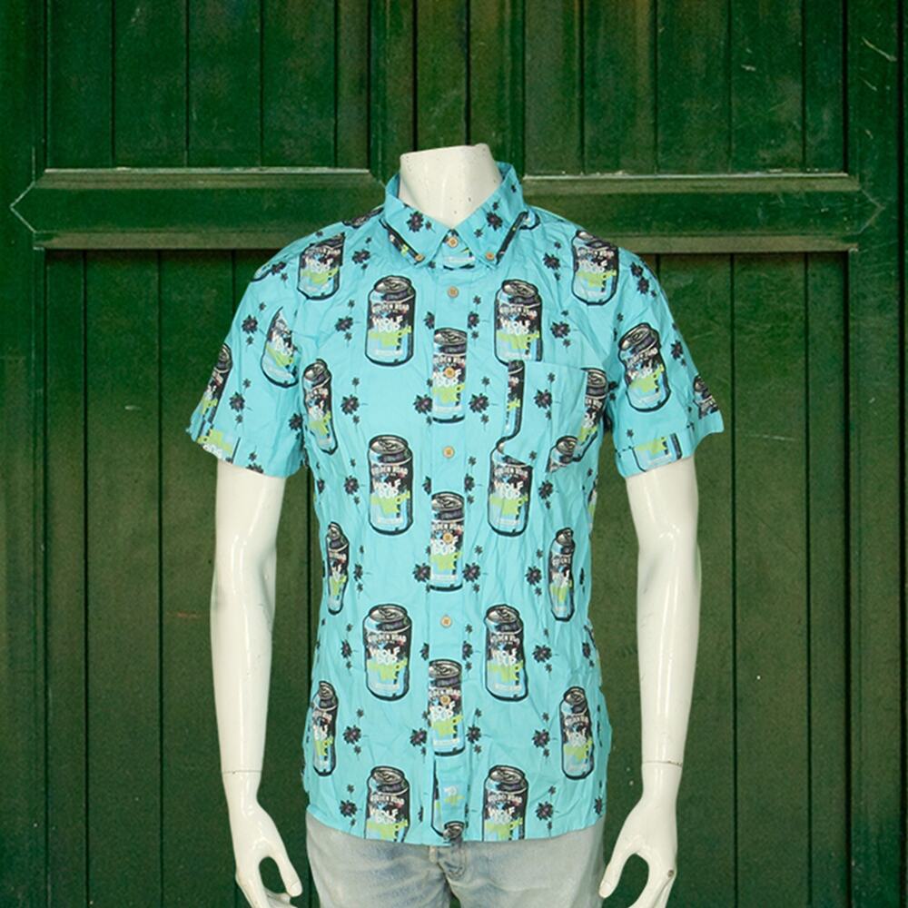 Golden Road Wolf Pup Aloha Shirt All Over Print NWOT M